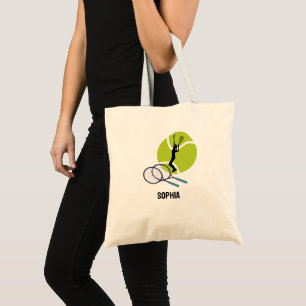Personalisiert Tennis Player Girl, Tennis Geburtst Tragetasche
