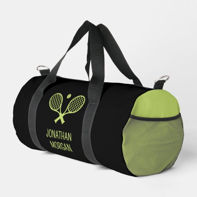 Personalisiert Tennis Player Individuelle Name Ten Duffle Bag (Rechte Ecke)