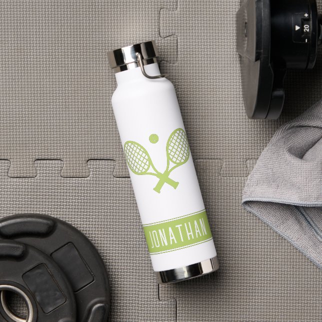 Personalisiert Tennis Player Individuelle Name Ten Trinkflasche (Fitnessstudio)