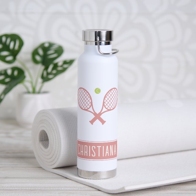 Personalisiert Tennis Player Individuelle Name Ten Trinkflasche (Yoga)