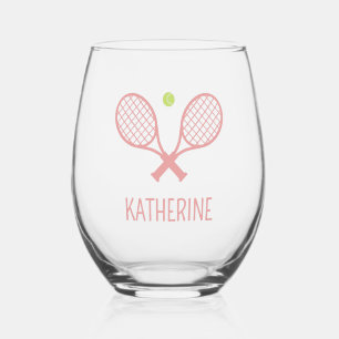 Personalisiert Tennis Player Individuelle Name Ten Weinglas Ohne Stiel