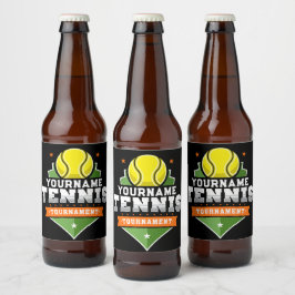 Personalisiert Tennis Player NAME Varsity Turnier Bierflaschenetikett