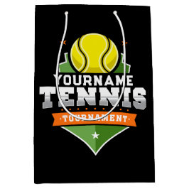 Personalisiert Tennis Player NAME Varsity Turnier Mittlere Geschenktüte