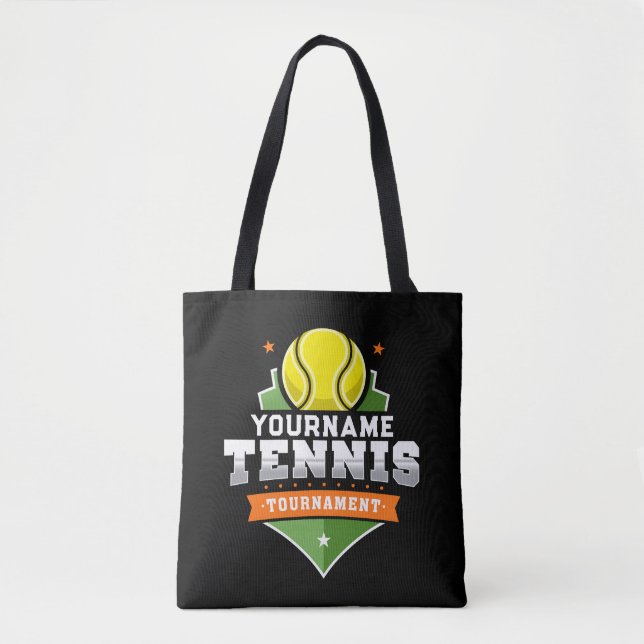 Personalisiert Tennis Player NAME Varsity Turnier Tasche (Vorderseite)
