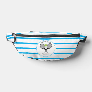 Personalisiert Tennis Racket Blau Streifen Bauchtasche