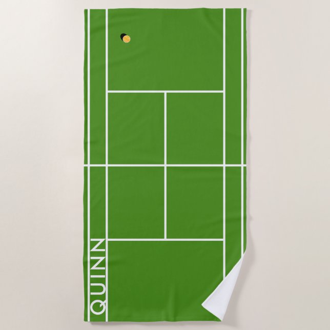 Personalisiert Tennis Strandtuch (Vorderseite)