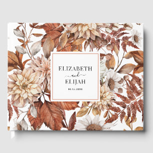 Personalisiert Terracotta Herbstliche Hochzeit im  Gästebuch