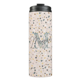 Personalisiert Terrazzo Monogram Thermosbecher