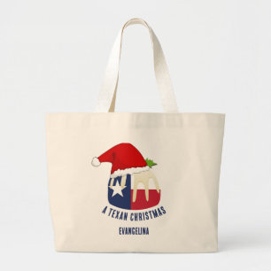 Personalisiert TEXAN CHRISTMAS Pudding Jumbo Stoffbeutel
