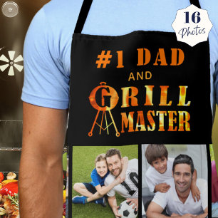 Personalisiert Text #1 VATER GRILL MASTER 16 Foto Schürze