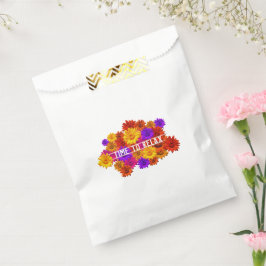 Personalisiert Text Farbige Girl Hippie-Blume Geschenktütchen