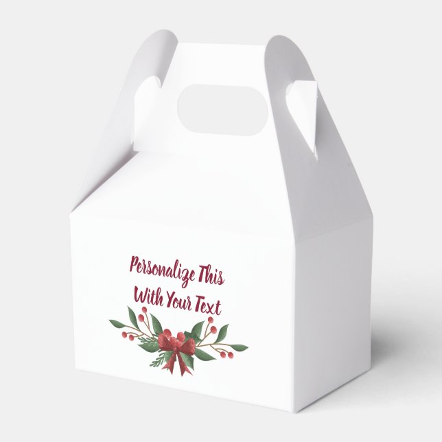 Personalisiert Text Holly und Berry Christmas Geschenkschachtel (Vorderseite)