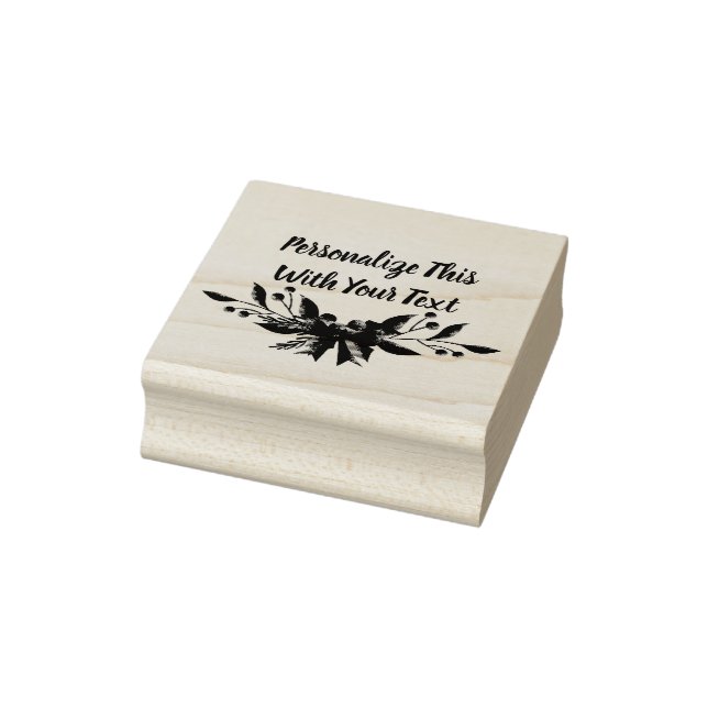 Personalisiert Text Holly und Berry Christmas Gummistempel (Stempel)