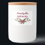 Personalisiert Text Holly und Berry Christmas Lebensmitteletikett<br><div class="desc">Personalisierter Text Holly und Berry Weihnachtsarrangements Urlaub oder Winter Design in Crimson Red und Pine Dark Green mit einem niedlichen Bow. Passen Sie es mit Ihrem Namen,  Wörtern oder Zitat an. ~ Karo mein Shop zu sehen,  die gesamte Suite für dieses Design!</div>