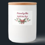 Personalisiert Text Holly und Berry Christmas Lebensmitteletikett<br><div class="desc">Personalisierter Text Holly und Berry Weihnachtsarrangements Urlaub oder Winter Design in Crimson Red und Pine Dark Green mit einem niedlichen Bow. Passen Sie es mit Ihrem Namen,  Wörtern oder Zitat an. ~ Karo mein Shop zu sehen,  die gesamte Suite für dieses Design!</div>