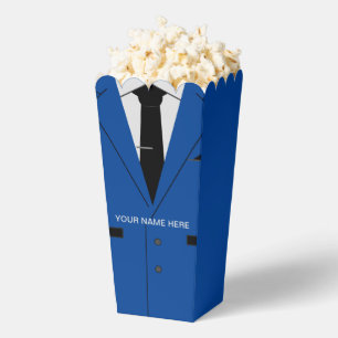 Personalisiert Textfeld "Text Blau Anzug Popcorn" Geschenkschachtel