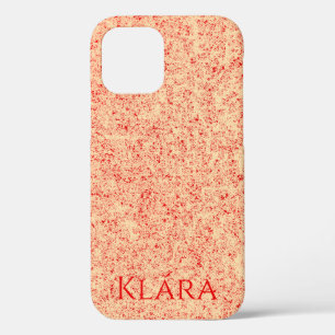 Personalisiert Texturierte Beige und Rot gesprenke Case-Mate iPhone Hülle