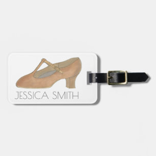 Personalisiert Theater-T-Strap-Charakter Shoe Danc Gepäckanhänger