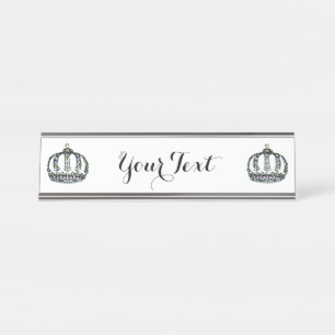 Personalisiert "Tiara" Schreibtischnamensplakette