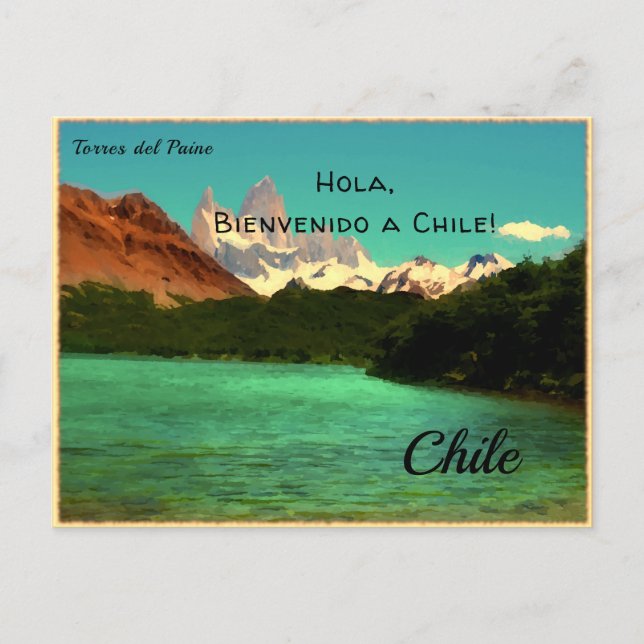 Personalisiert Torres del Paine, Chile Postkarte (Vorderseite)