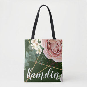 Personalisiert Tote Bag Geometric Garden Rose Hunt Tasche