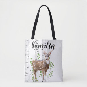Personalisiert Tote Tasche Hirsch Doe Woodland Buc