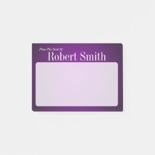 Personalisiert Trendy Lila und Black Grainy Post-it Klebezettel