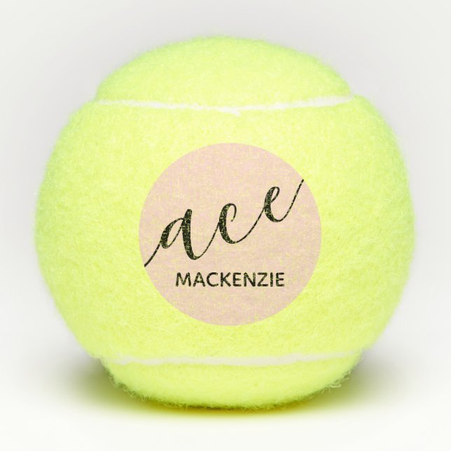Personalisiert trendy Modern Initials ACE Tennisbälle (Vorderseite)
