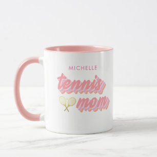 Personalisiert Trendy Tennis Mama Rosa Tasse