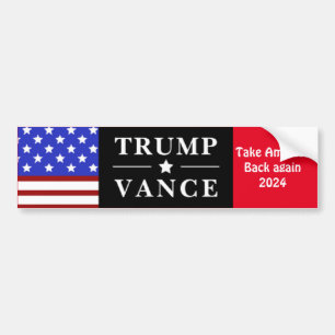 Personalisiert Trump Vance 2024 Autoaufkleber