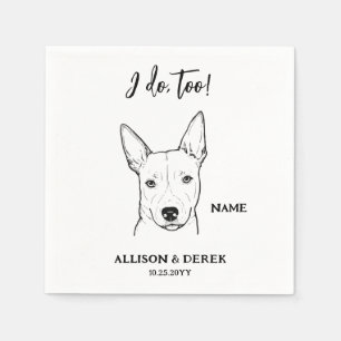 Personalisiert tue ich, Portrait Dog Wedding Serviette