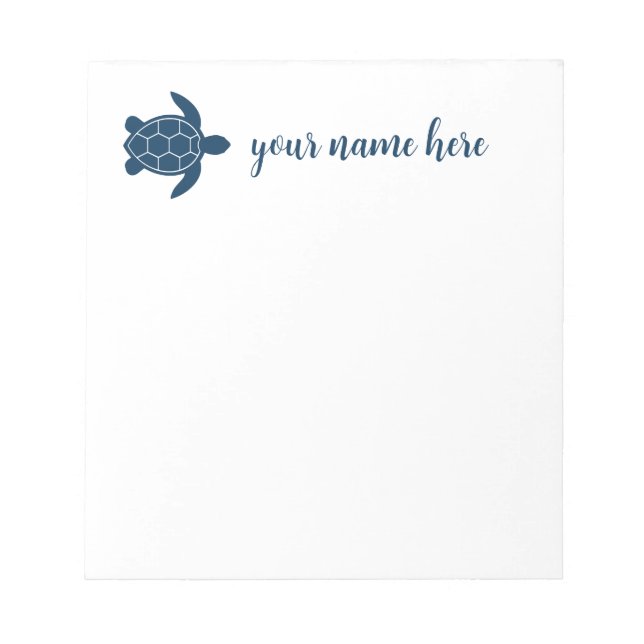 Personalisiert Turtle Notepad Notizblock (Vorderseite)