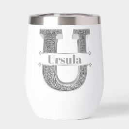 Personalisiert U Initial Silver Monogram Ihr Name
