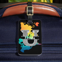 Personalisiert U Initial Silver Monogram Ihr Name