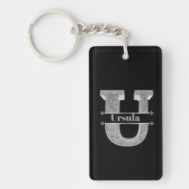 Personalisiert U Initial Silver Monogram Ihr Name Schlüsselanhänger