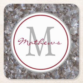 Personalisiert und Mit Monogramm Rechteckiger Pappuntersetzer