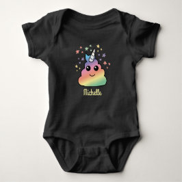 Personalisiert Unicorn Rainbow Kacke Emoji Kawaii Baby Strampler