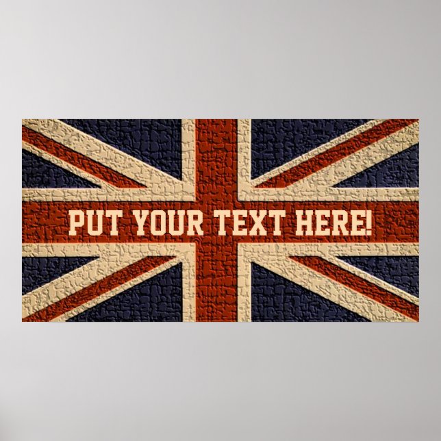 Personalisiert Union Jack Poster (Vorne)