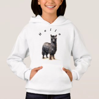 Personalisiert Unisex Child's Hello Llama. Llama Hoodie