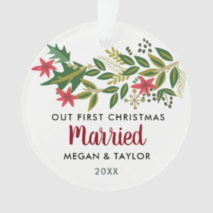 Personalisiert Unser erstes Verheiratetes Weihnach Ornament