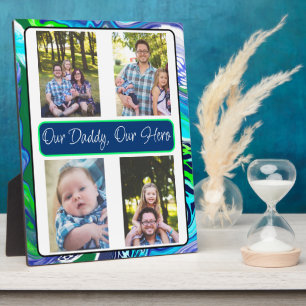 Personalisiert unser Papa, unser Held Fotoplatte