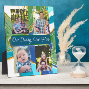 Personalisiert unser Papa, unser Held-Plaque Fotoplatte