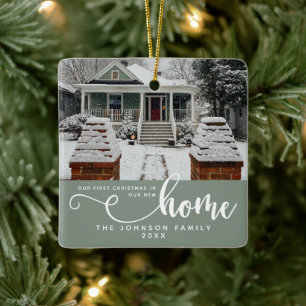 Personalisiert unsere ersten Weihnachten auf unser Keramikornament