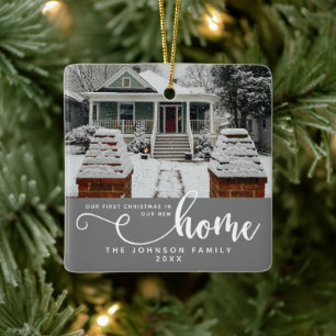 Personalisiert unsere ersten Weihnachten auf unser Keramikornament