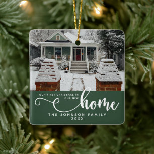Personalisiert unsere ersten Weihnachten auf unser Keramikornament