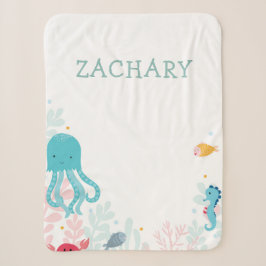 Personalisiert unter dem Meer Baby/Kid Sherpa Blan Sherpadecke