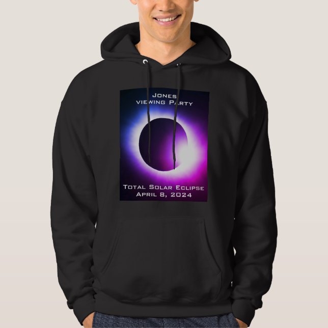 Personalisiert USA FLAG Gesamte Sonnenfinsternis 2 Hoodie (Vorderseite)