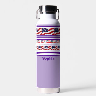 Personalisiert (USA) United Staaten Patriotic Flag Trinkflasche