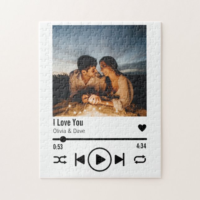 Personalisiert Valentine Foto Song Playlist (Vertikal)