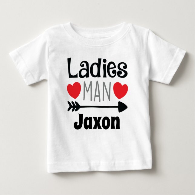 Personalisiert Valentine's Ladys Man Boys Shirt (Vorderseite)
